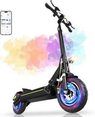Trottinette Électrique Adulte, Autonomie 50-55 km, Moteur Max 800W, Pliable, Puissante, Double Suspension, Tout-Terrain, Ultra-Légère, avec l'Application TODIMART D6