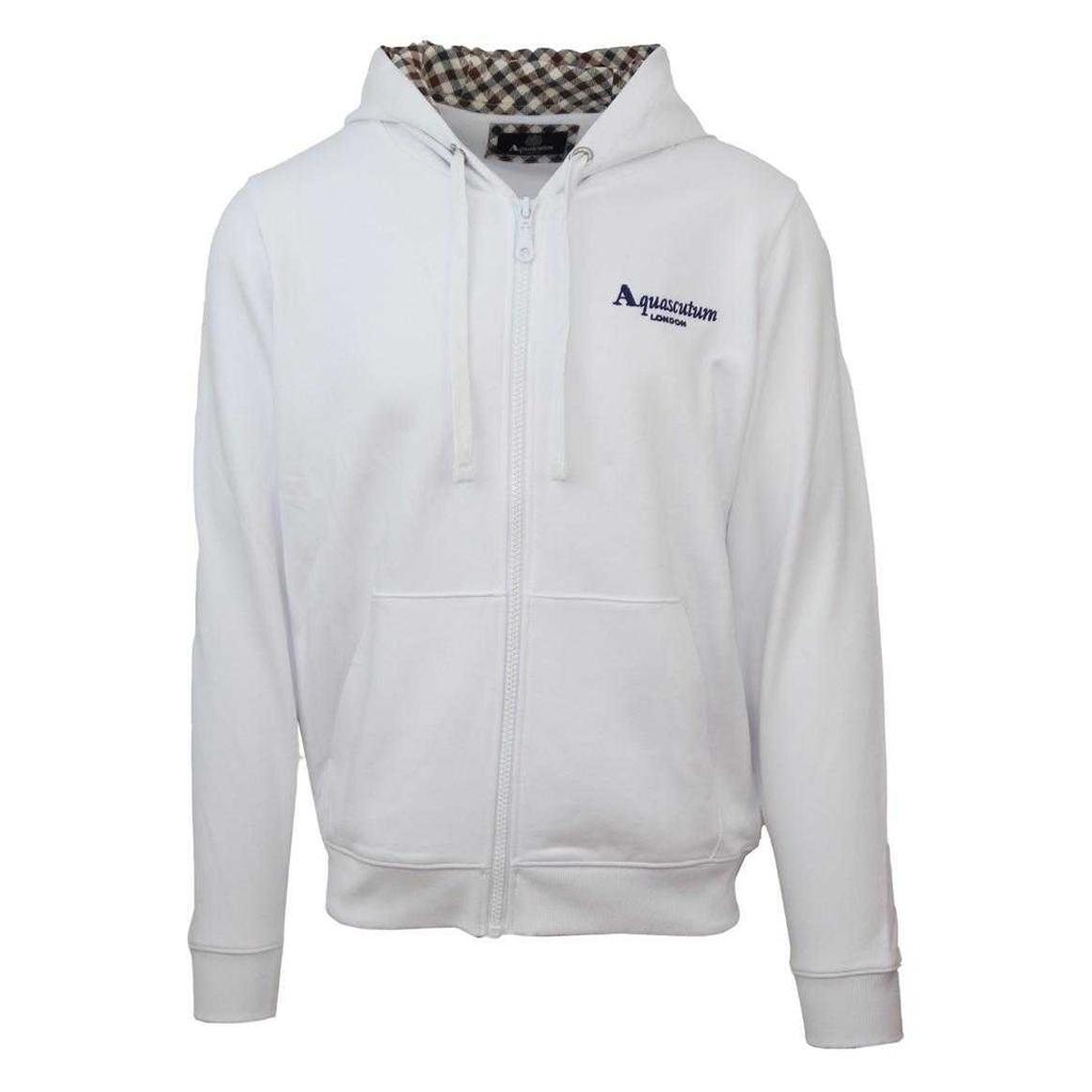 Aquascutum Men's Signature Embossed Full Zip Hoodie