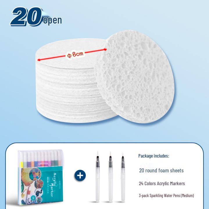 Foam Texture DIY Painting Set for Kids - Wood Pulp Cotton Squeeze Toy