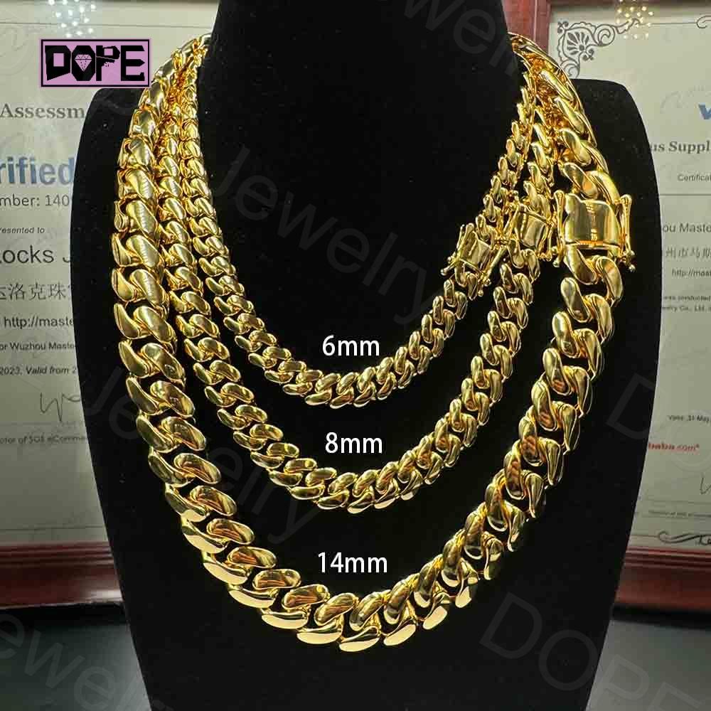 6mm 8mm 14mm Miami Cuban Link