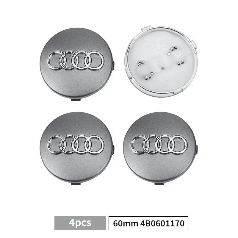 4pcs 60mm 61mm 68mm 69mm 135mm 146mm Wheel Center Cap Hub Covers Badge 4B0601170 for 2x1 A3 A4 A5 A6 A7 A8 S4 S6 Accessories 6q