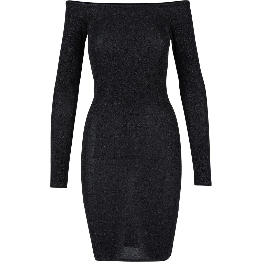 Urban Classics Womens/Ladies Glitter Off Shoulder Long-Sleeved Dress