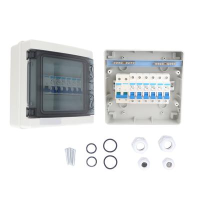 Waterproof Distribution Box 6 MCB(2xB6A+2xB16A+2xB32A) + Main Switch 100A 6 Way EU Style 230V