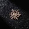 Zircon Creative Snowflake Brooch Geometric  Temperament   Decoration