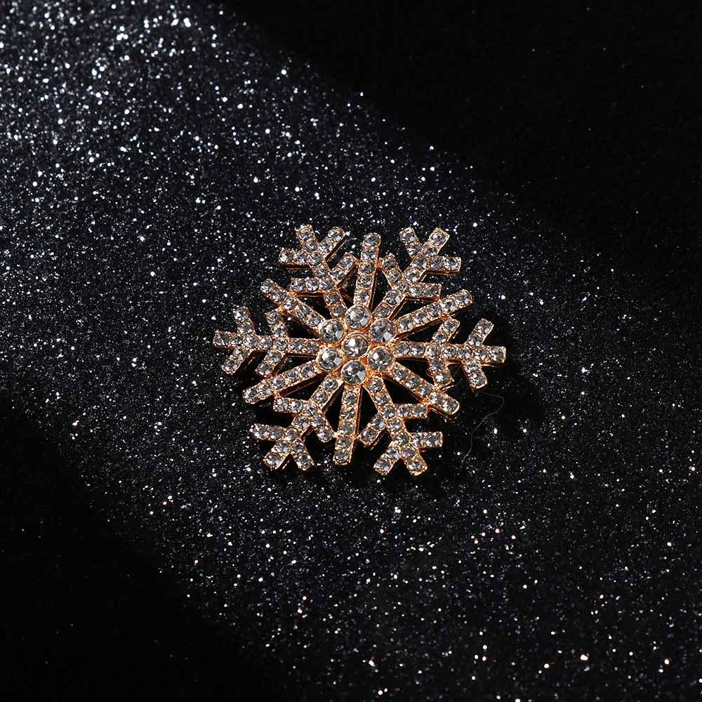 Zircon Creative Snowflake Brooch Geometric Temperament Decoration