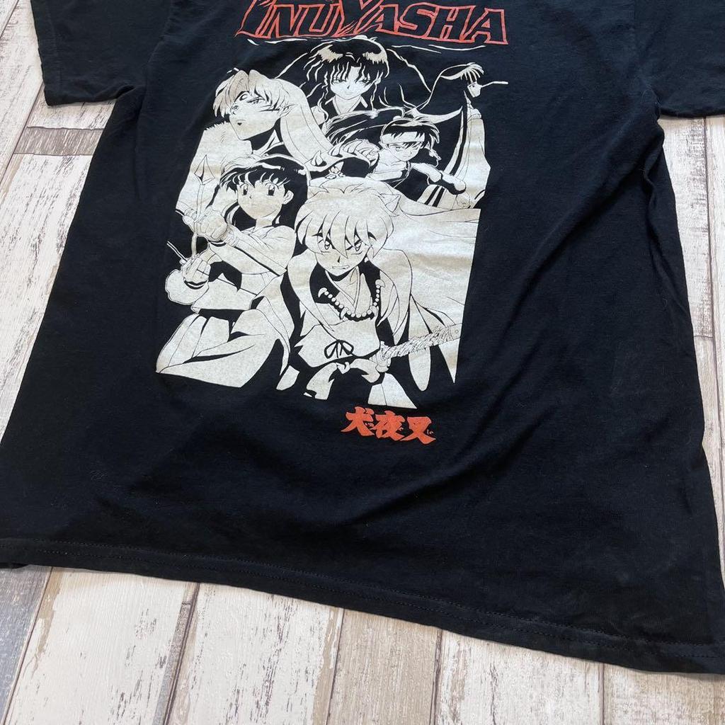 [USED] Official Inuyasha Anime T-shirt, Black, Size M, Featuring Aimyon
