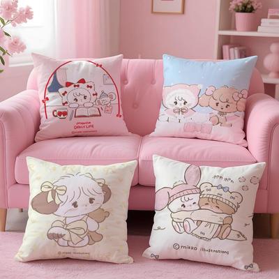 Süßer Hase M-MikkoS Kissenbezug Bequemer Wende-Kissenbezug Ideal für Auto Sofa Schlafzimmer & darüber hinaus