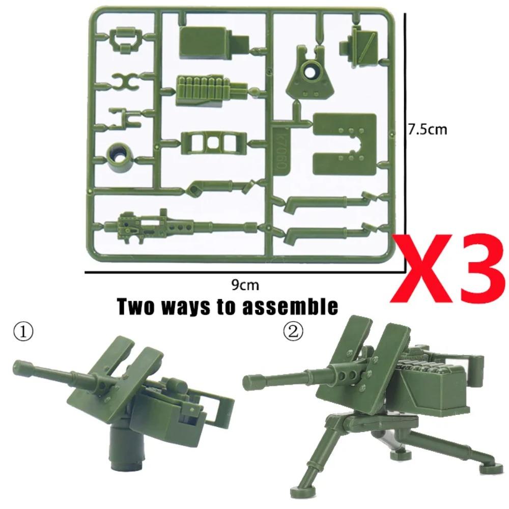 Vojenský MOC Stavebnice zbraní Těžký kulomet Gatling M19 NSV Figurky Dělostřelectvo Odminovací Pistole Kulka Hračka Dárek K013