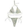 Women Sexy Print Bandage Swimsuit 2 Piece Bathing Suit Bikini Set Split Swimsuit