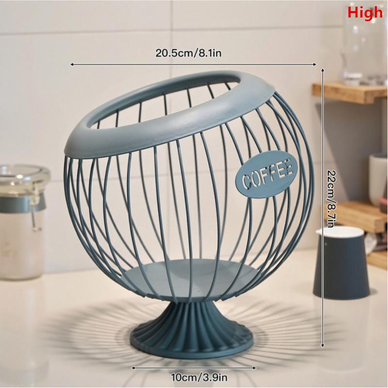 1PCS Iron Coffee Capsule Holder Fruit Snack Storage Rack Multifunctional Hollow Coffee Pod Storage Rack Suitable For Home Cafes