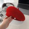 Australian wool beret, women's autumn and winter new high-end face-showing small Korean hat, temperament versatile painter hat