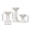 3pcs Wooden Candle Holder Wedding Banquet Columnar Candlestick