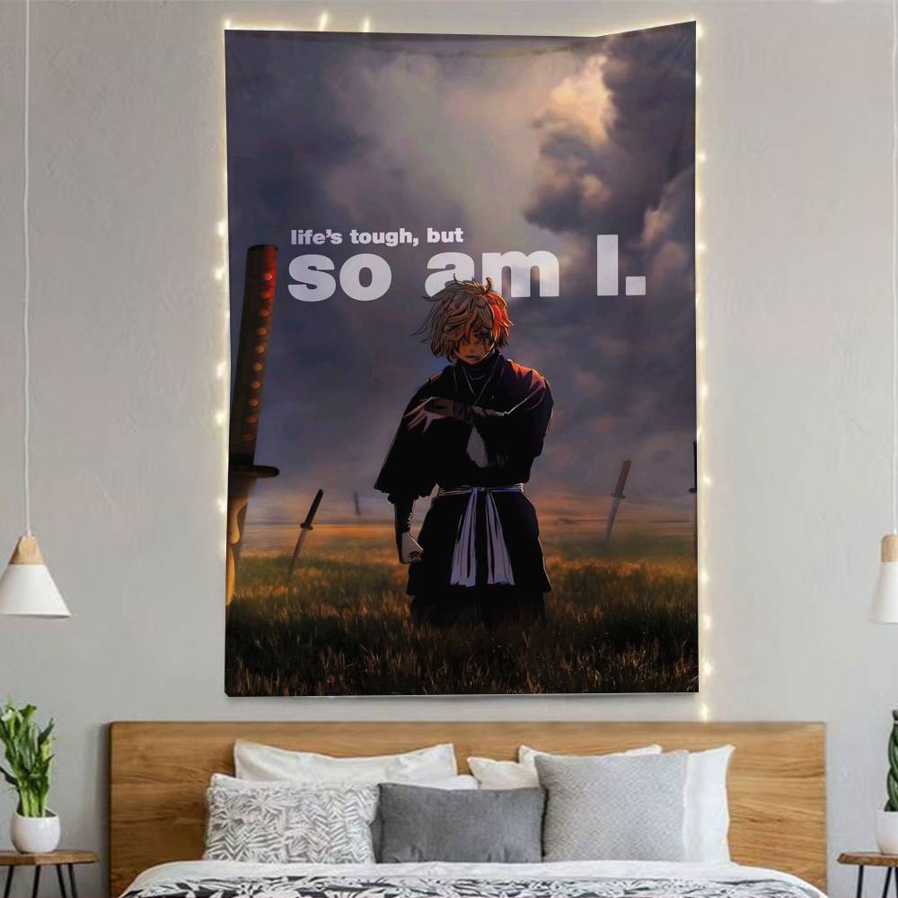 Hot Anime 2026 Vvinland Sagas Flags Wall Hanging Background Art Banner For Bedroom Home Outdoor Decor