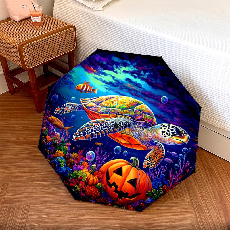 Colorful Animals Pattern, Automatic Folding Umbrella, Portable and Foldable Design, 8 Ribs, a Christmas or Birthday Gift.