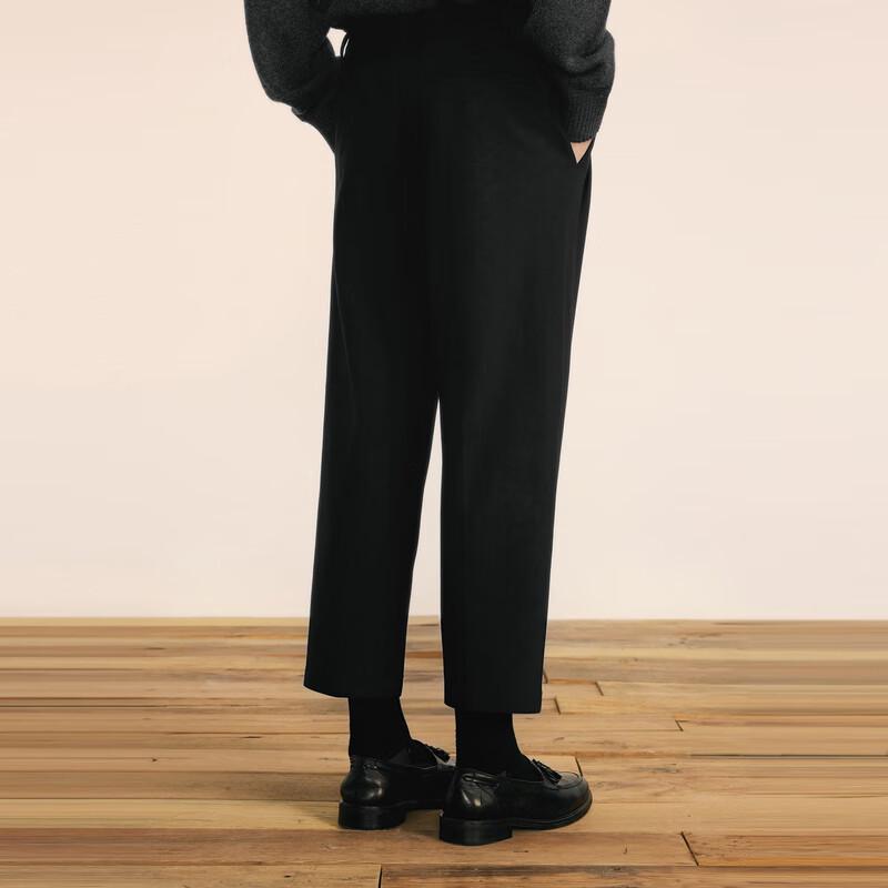 Suxie 2024 Autumn Straight Loose Casual Cropped Suit Pants