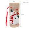1/2pcs Elegant Christmas Wine Bottle Bags with Snowman & Santa Claus Design  Durable Reusable Wine Bottle Covers for Xmas