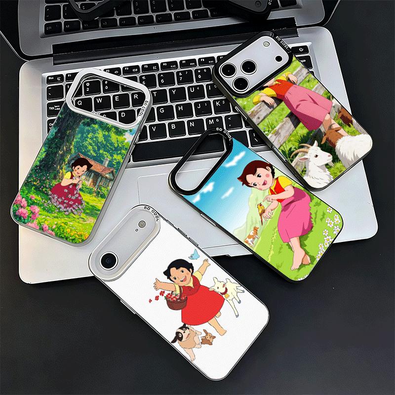 Heidi Cartoon Cute Shockproof Phone Case for iPhone 17 Air 16 16E 15 Pro Max 14 Plus 13 Mini 12 Back Cover Anti Fall Fundas