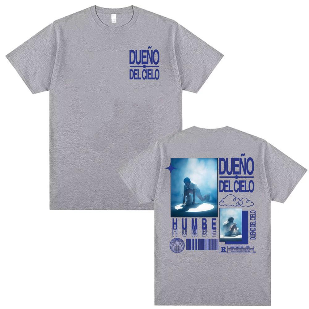 Singer Humbe Dueno Del Cielo Tour 2026 New Album T Shirts Mens Women Hip Hop Summer Oversized Short Sleeve Tshirts Streetwear