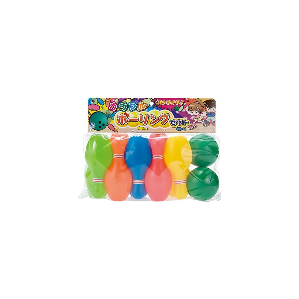 Maruka Colorful Bowling Set Toy Sports for Ages 3 and Up 186790