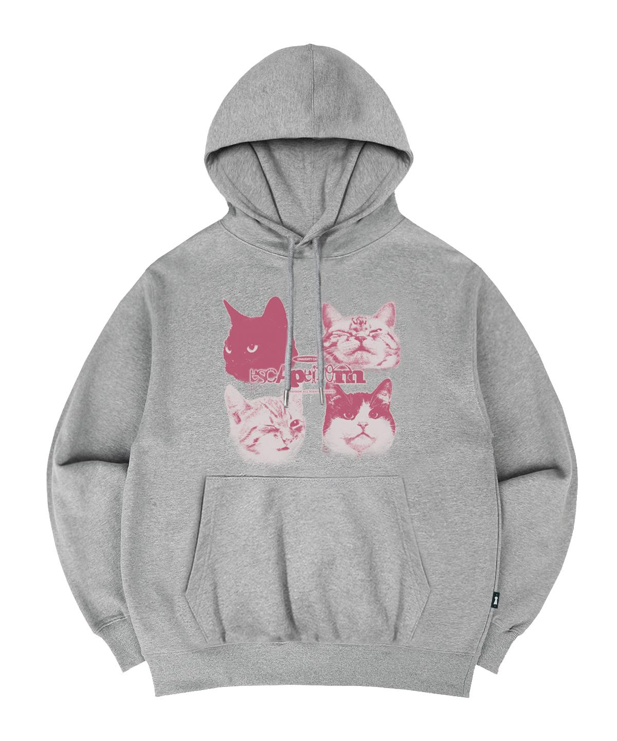 Худи с принтом  Escape From Pink Natty Cats  Серый M