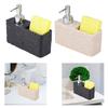 Soap Dispenser with Storage Compartment Multifunctional Pump Bottle Organizer Holder for Countertop,Dish Sponge and Brushes