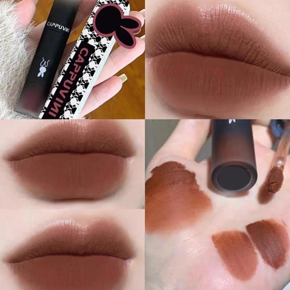 Lippenstift retro antik rotbrauner Ton Lippenstift Mousse matt Lippenmud Samt Lipgloss Antihaft Tasse Lipgloss Make-up Farbe Schönheit Kosmetik