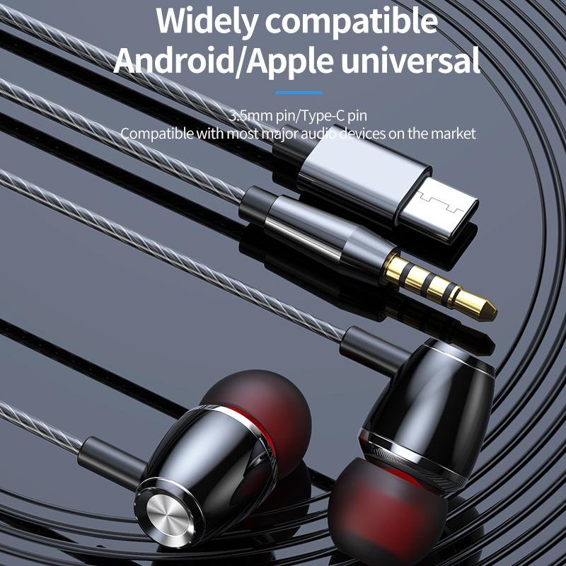 Type-C Multi-Functional Earphone for Live Song Influence Live Stream Wired Earphone