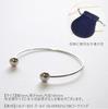 Authentic 925 Sterling Simple Ball End Cuff Tip Bangle Bracelet for Men and Slim with Designer One Size Fits Silver, Women, Fit, Drawstring, Casual,