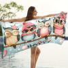 Adorable Cartoon Animal Beach Towel, Cute Owls On Branch Art, Soft Microfiber Towel, Perfect Gift For Kids