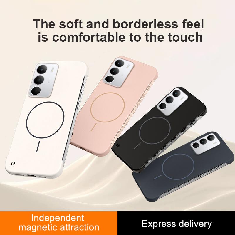 Pro Magsafe Bezrámový kryt na telefon Pro OPPO Realme C71 Ultra tenký Bezrámový Pevný PC Magnetický Matný kryt Pro Realme C71 Nárazník