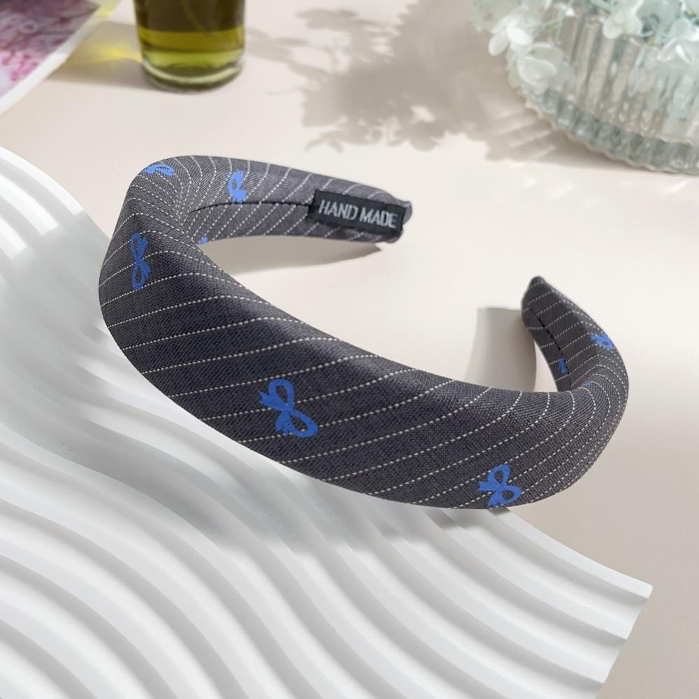 New Floral Bowknot Hairbands for Women Girls Korean Hair Accessories Sponge Soft Sweat Flower Bows Wide Hoop Headband Bandana