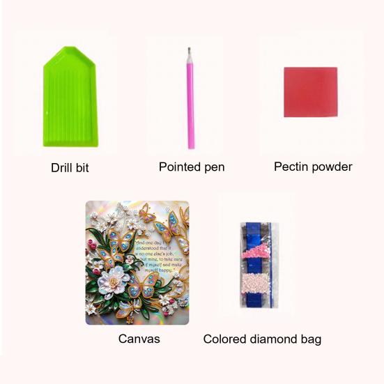 Kit Pittura Strass Tela Impermeabile Forma Irregolare Kit Arte Strass Fai da Te Attività Pittorica Terapeutica per Adulti Decorazione Casa Regalo 30x30cm