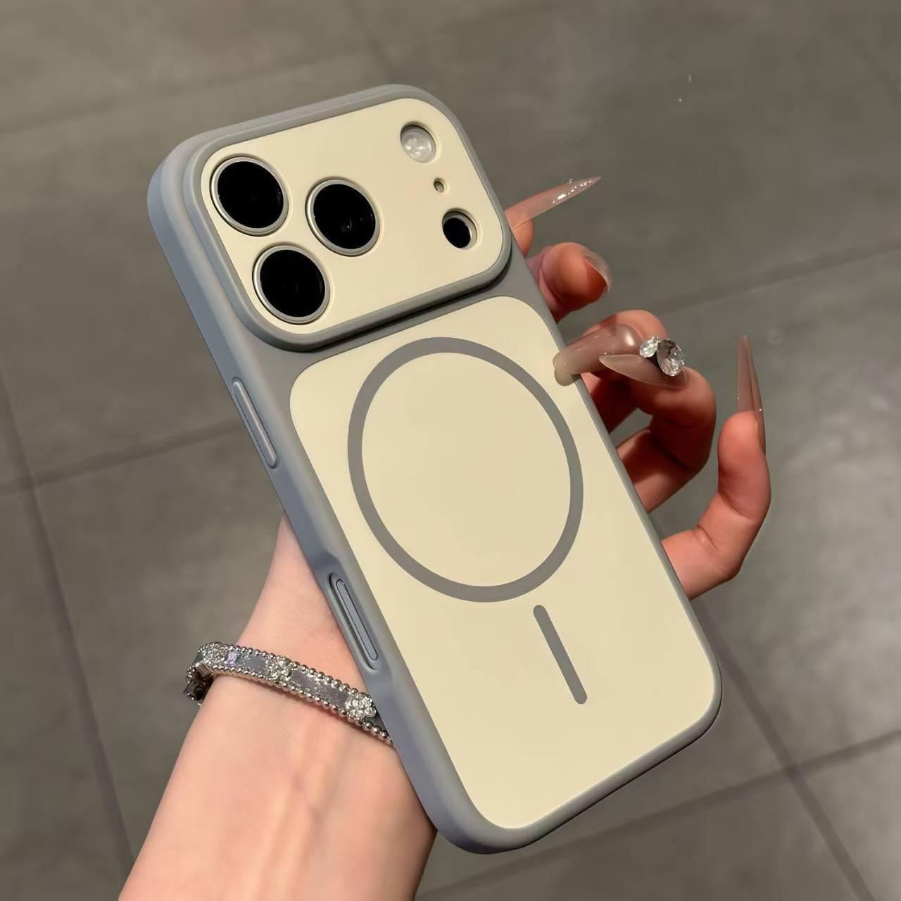 Apple 16 Pro Max Magnetic Matte Phone Case - Skin-Feel Finish, Compatible with iPhone 15 iPhone 16 Pro