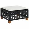 4 Piece Garden Sofa Set with Cushions Black Poly Rattan
