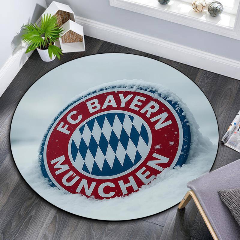 Bayern Munich Round Area Rug,Carpet Rug for Living Room Bedroom Sofa Playroom Decor,Non-slip Floor Mat