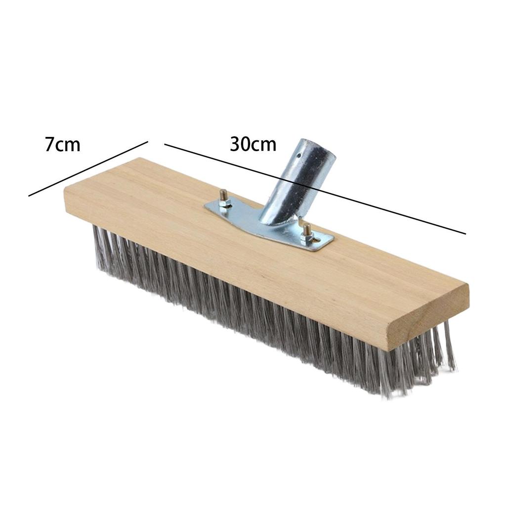 Wire Brush Concrete Brush Rust Removal Scrubbing Pool Garage Patio Kitchen Handle Wire Brush
