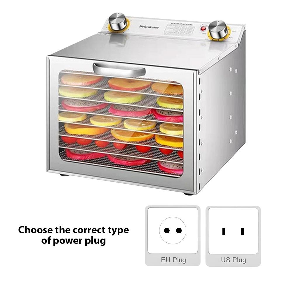 Dehydrators for Food and Jerky with 24H Timer 8 Drying Racks 400W 30-90 Celsius  Vegetable Fruit Dehydrator