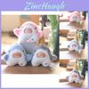 Ultra-soft Short Plush Shark Keychain Charming Ocean Animal Doll Bag Accessory