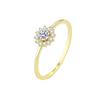 Minimalist S925 Silver & Gold Ring Set with Six-Prong Zirconia Wedding Band
