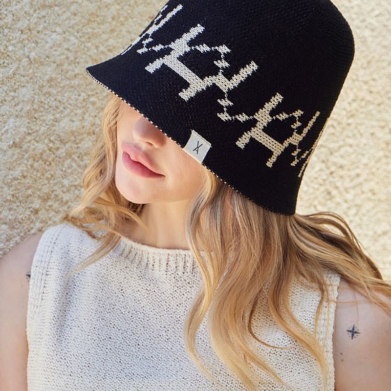 

Летняя панама VARZAR VA с жаккардовым логотипом в черном цвете FREE