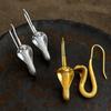 Snake Series~Original Retro Cobra Earrings, Niche Egyptian Style, Personalized, Light Luxury, High-end Earrings