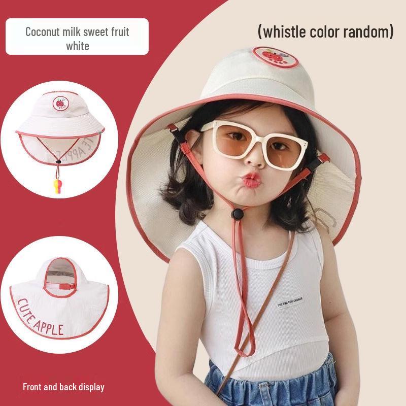Kids' UV Protection Wide Brim Sun Hat - Breathable Summer Bucket Hat for Boys & Girls
