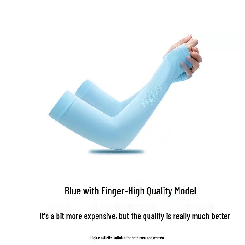 Unisex Anti-UV Cooling Arm Sleeves for Summer Cycling & Driving - Breathable Ice Silk
