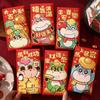 6pcs Thickened Lucky Red Pocket Blessing Money Envelope Red Pocket New Year Money Bag  Birthday Gift