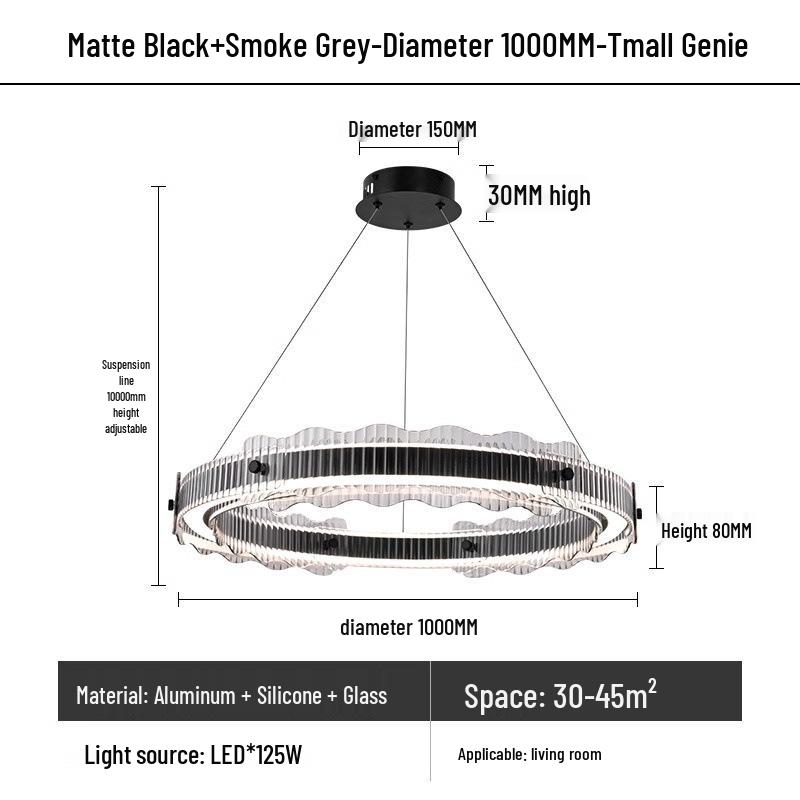 Nordic Minimalist Chandelier: Modern Glass Light for Living Room, Bedroom, Study, or Restaurant