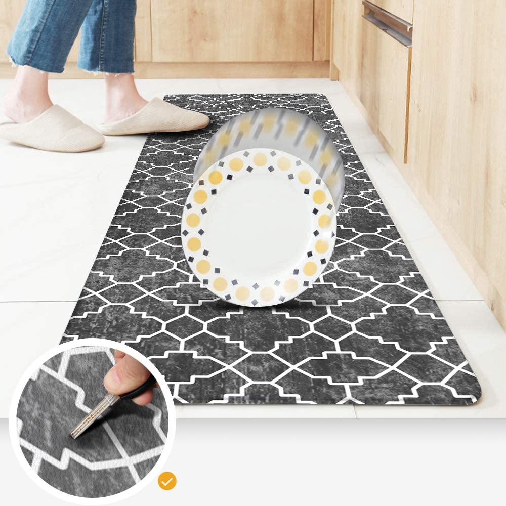 Κουζινάκια Δαπέδου από PVC, Αντιολισθητικά, Αδιάβροχα, Σκουπιζόμενα, Χωρίς Πλύσιμο, Οικιακή Είσοδος, Κουζινάκια Δαπέδου Ανθεκτικά στους Λεκέδες