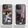 Cartoon Character Cat Case for iPhone 17 Pro Max 16 Plus 14 7 8 SE 15 11 XS XR 13 Mini Air 12 Funda Back Phone Cover