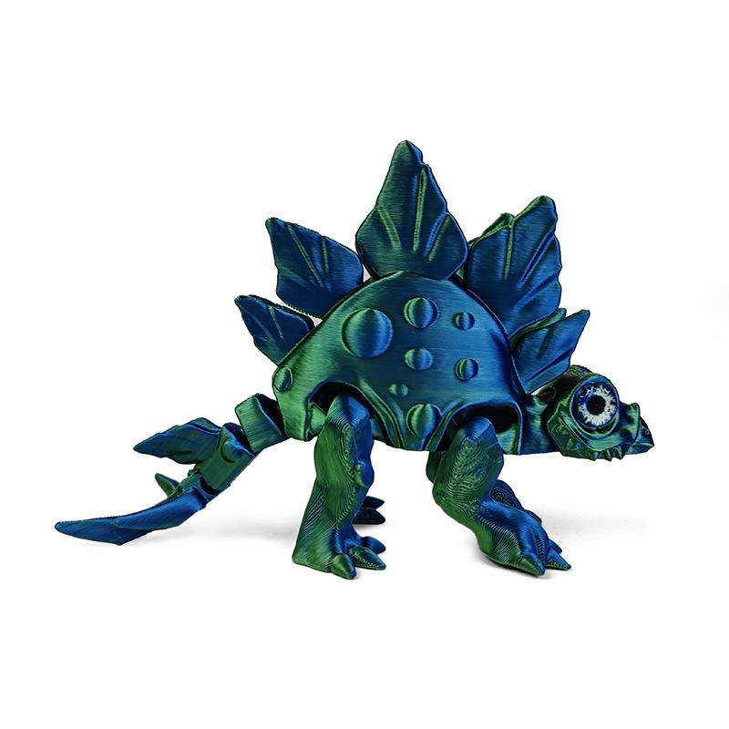 Printed 3D Stegosaurus Joint Movable Model Ornaments Funny Figurine Toys Landscaping Model Toys Desktop Decorations Kids Gifts