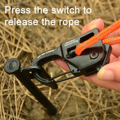 1/2Pcs Self-Locking Rope Tensioner Heavy Duty Aluminum Alloy Outdoor Backpacking Hiking Boating Camping Guyline Cord Adjuster Tightener