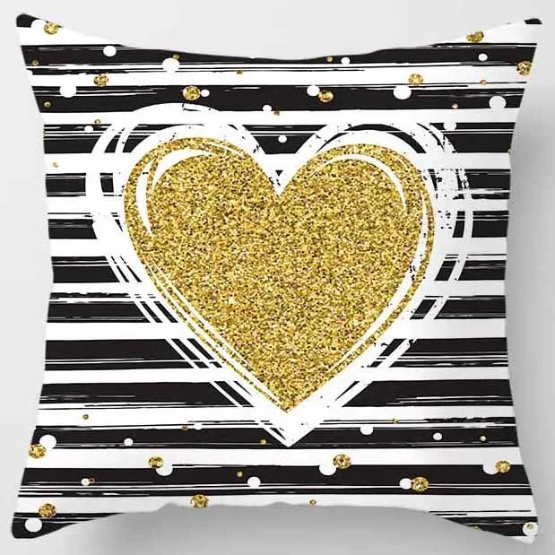 Yellow and Pink Pattern Square Pillowcase Home Decoration Cushion Cover